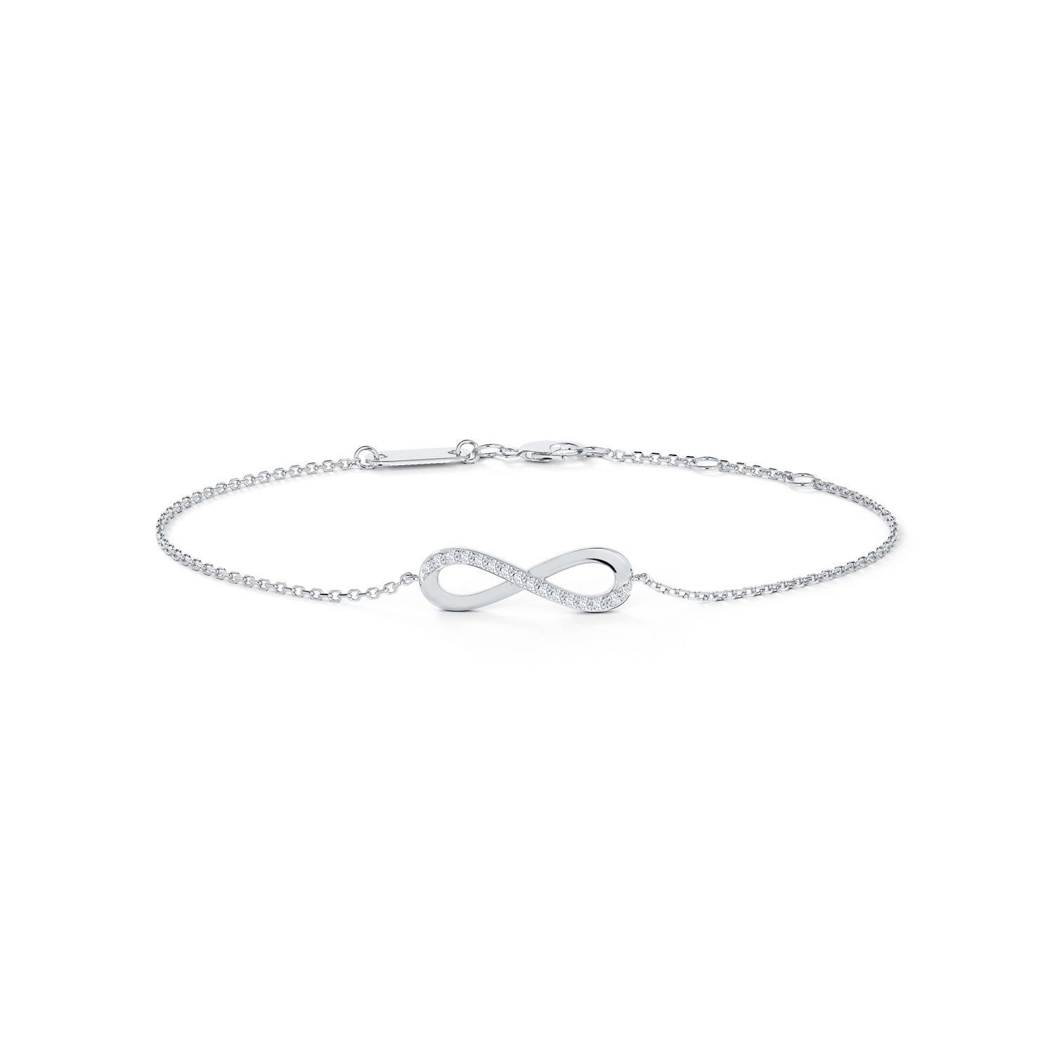 MIKOSA Infinity Bracelet In White Gold