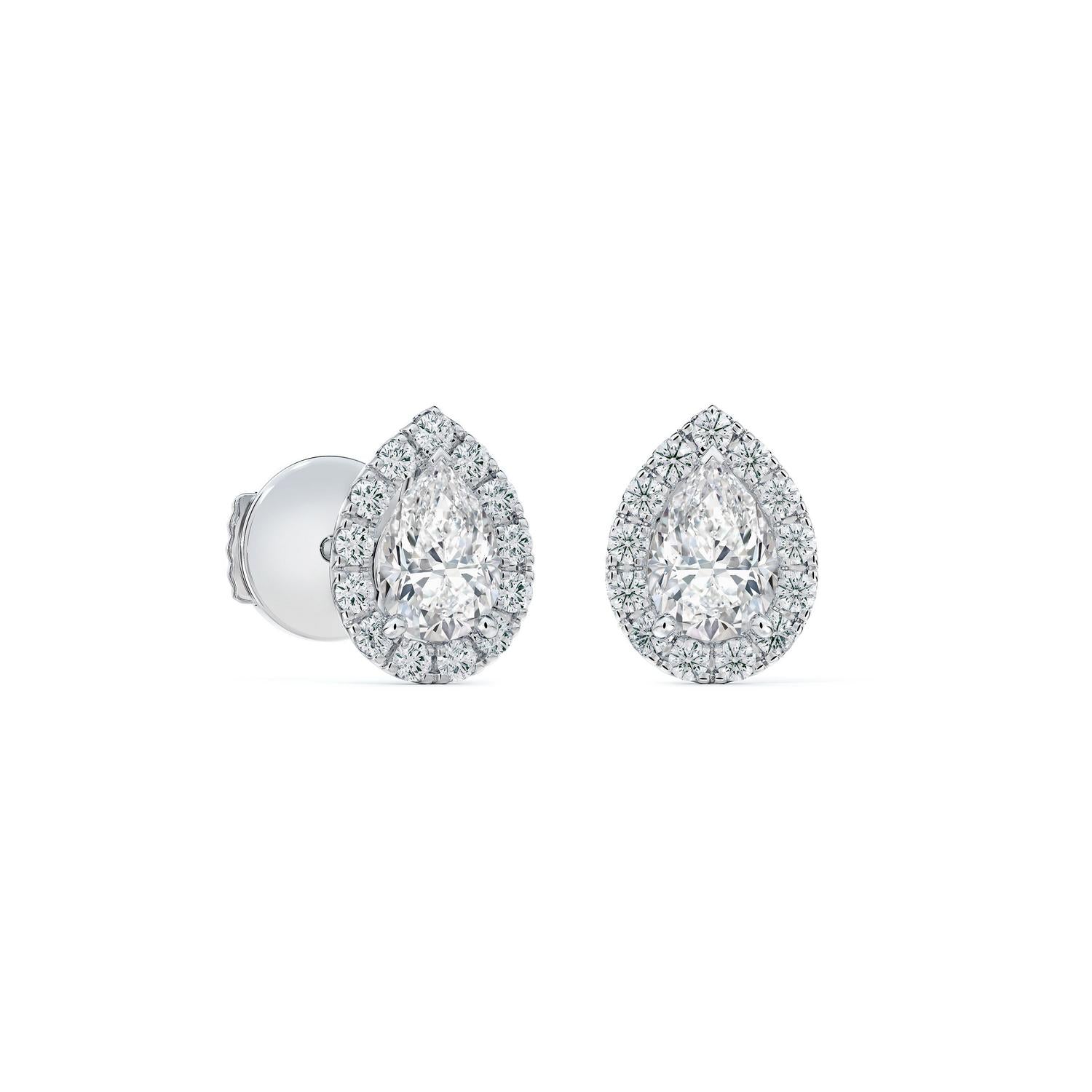 MIKOSA Pear-Shaped Diamond Stud Earrings