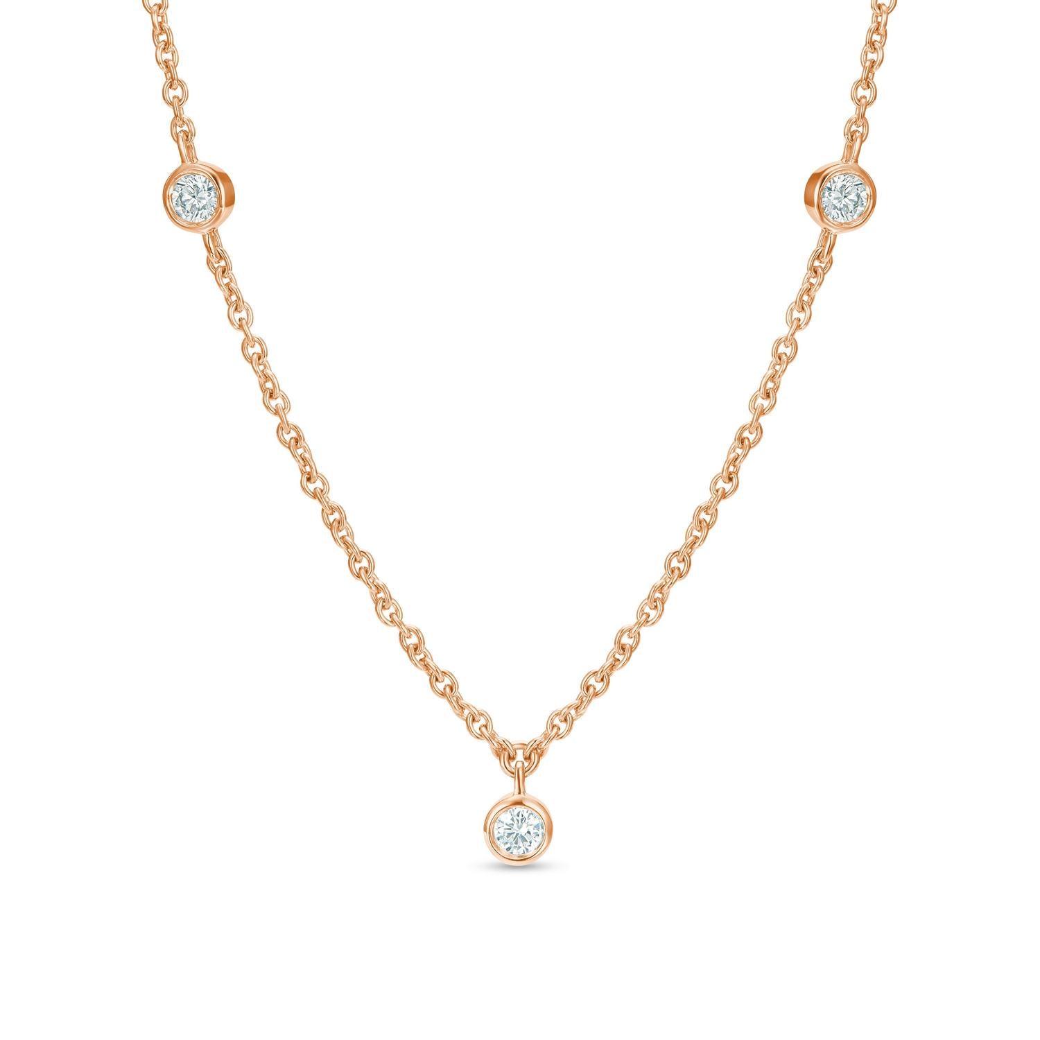 MIKOSA Clea Short Necklace In Rose Gold