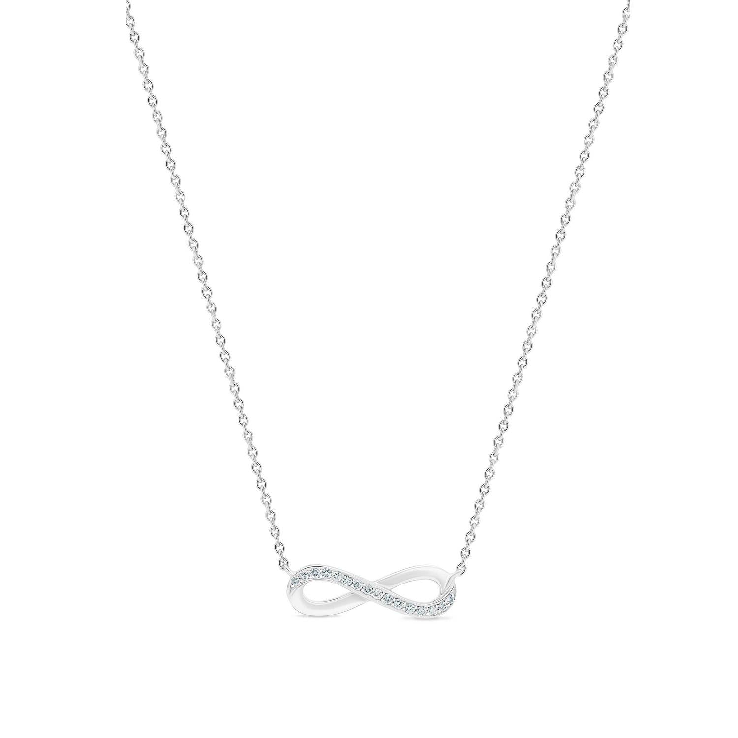 MIKOSA Infinity Necklace In White Gold