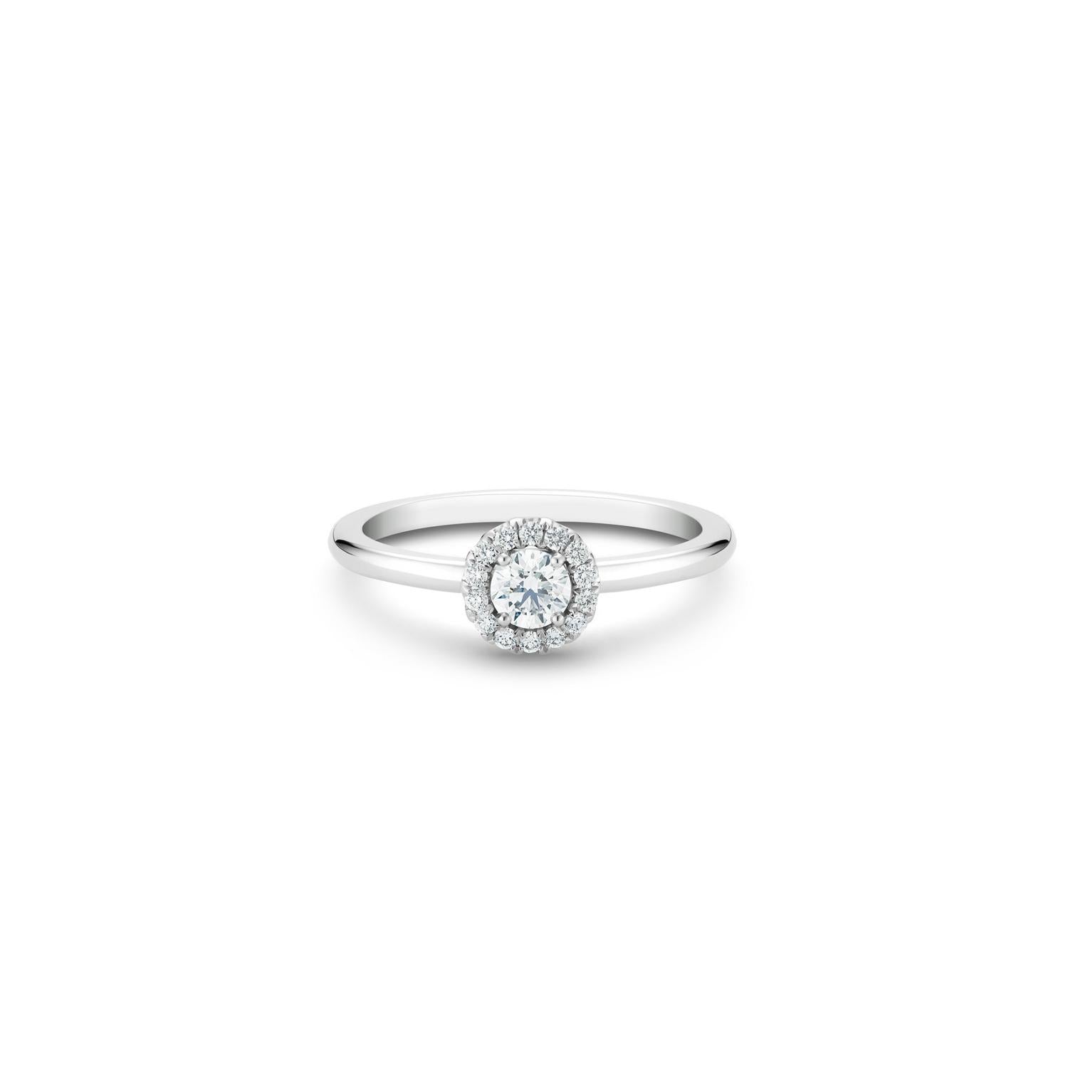 MIKOSA Round Brilliant Diamond Ring In 18K White Gold