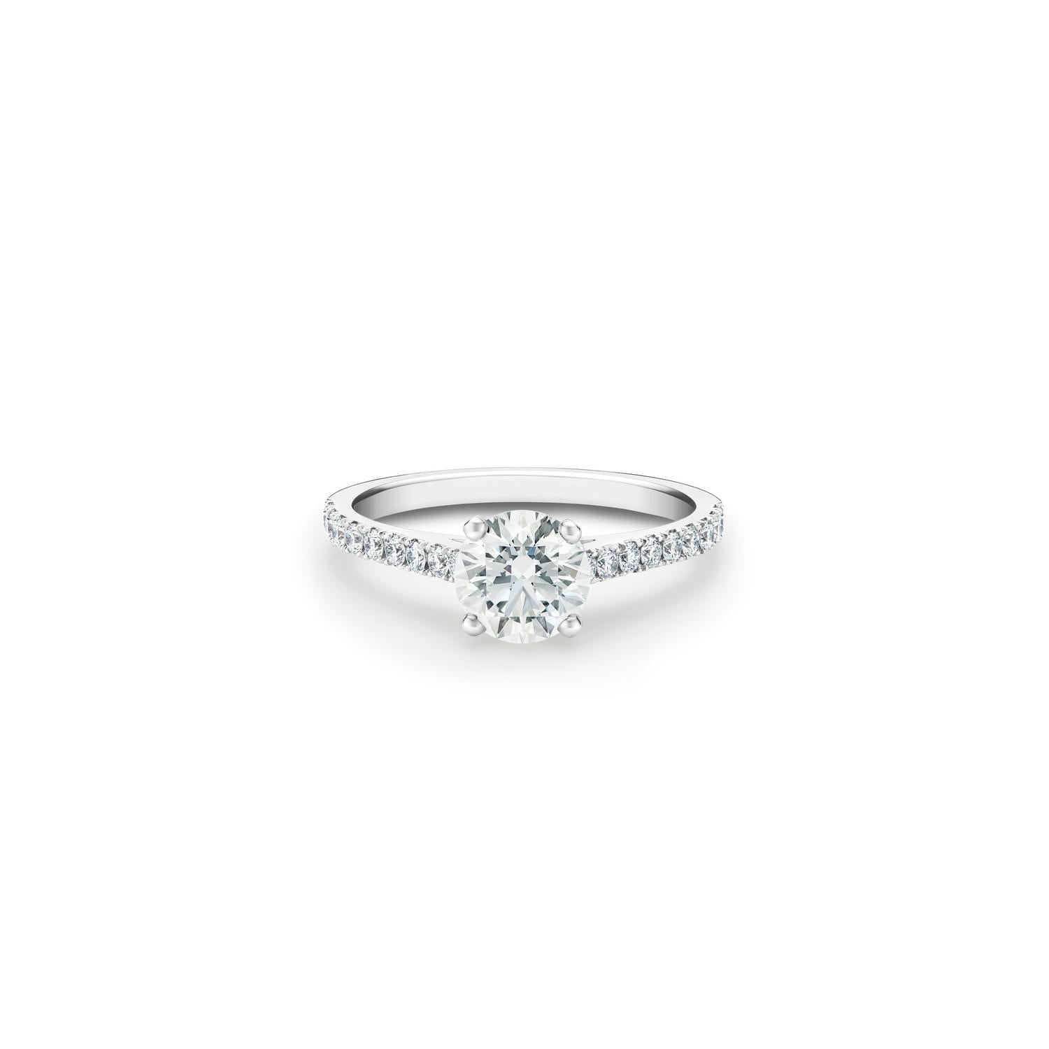 MIKOSA Classic Pave Round Brilliant Diamond Ring