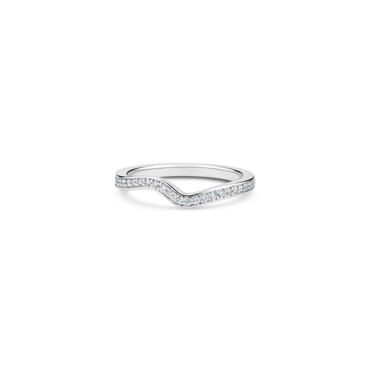 MIKOSA Caress Band In White Gold