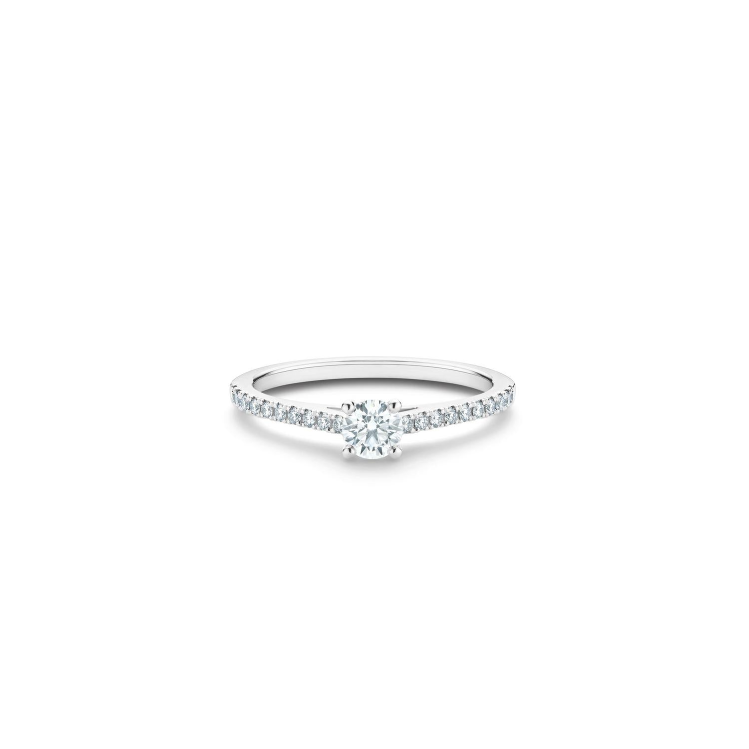 MIKOSA Classic Pave Round Brilliant Diamond Ring