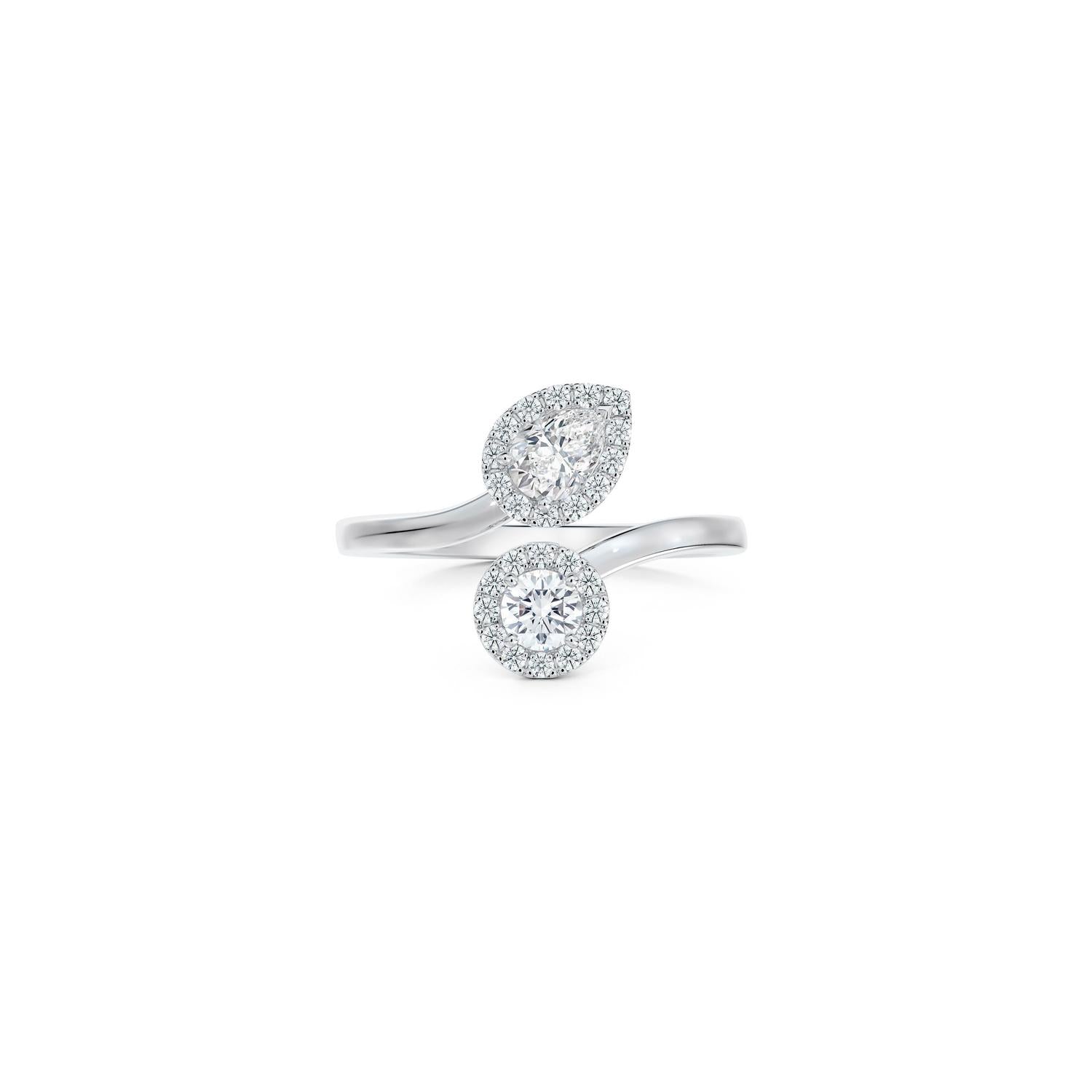 MIKOSA Toi & Moi Pear-Shaped And Round Brilliant Diamond Ring