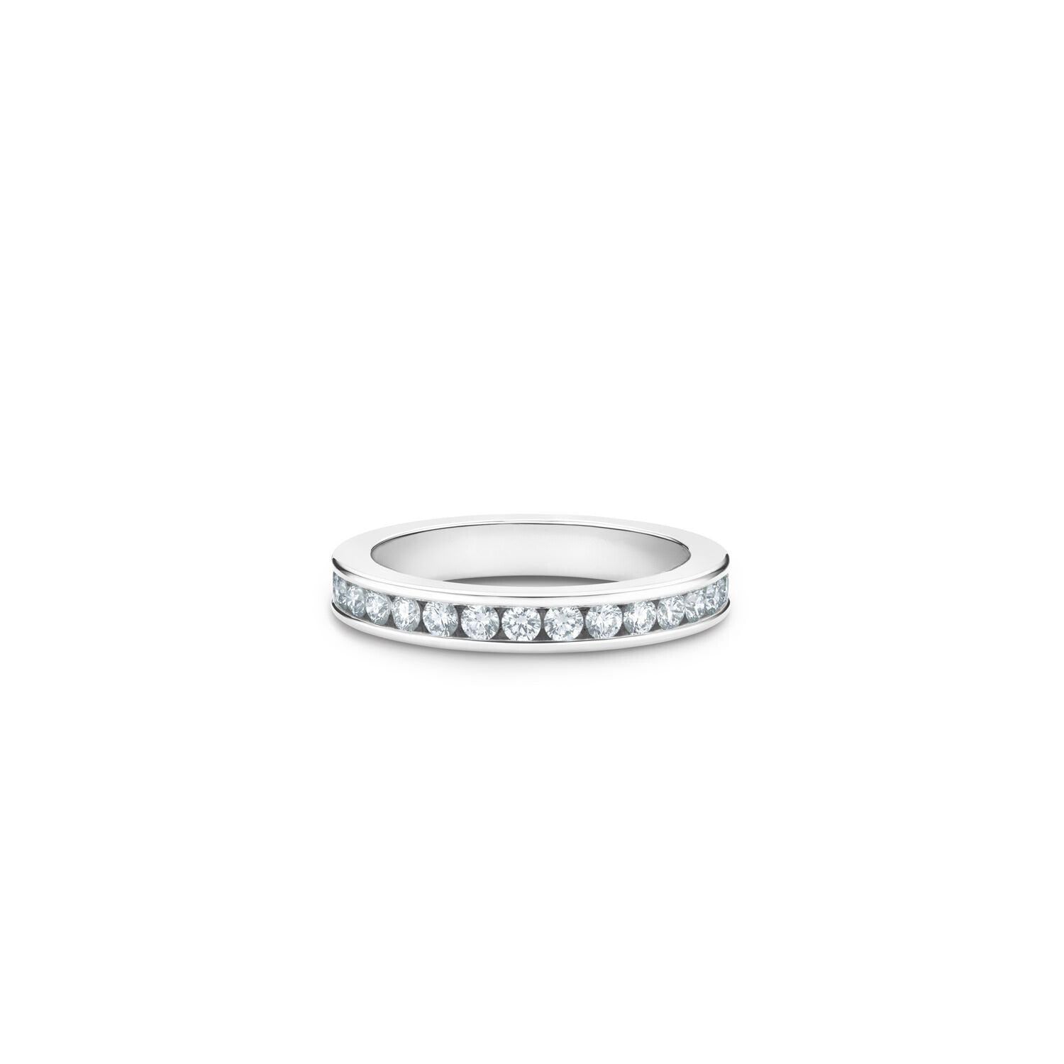 MIKOSA Channel-Set Eternity Band In White Gold